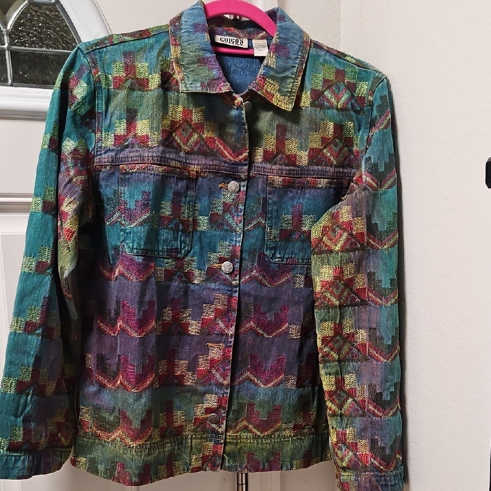 Vintage Geometric Pattern Jacket by Chico's